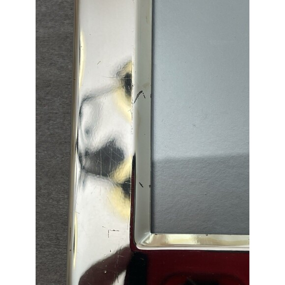 Silver-Plated Lacquered Brass Picture Frame 5"x3.5" by Bowon w/Glass Classic - Picture 8 of 11